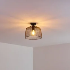 Lampes Vintages & Rétros-hofstein Plafonnier Moholm Noir, 1 lumière