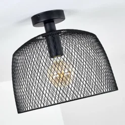 Lampes Vintages & Rétros-hofstein Plafonnier Moholm Noir, 1 lumière