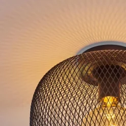 Lampes Vintages & Rétros-hofstein Plafonnier Moholm Noir, 1 lumière