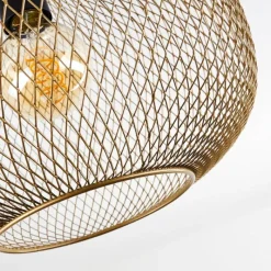 Lampes Dorées-hofstein Plafonnier Moholm Or, Laiton, Noir, 1 lumière