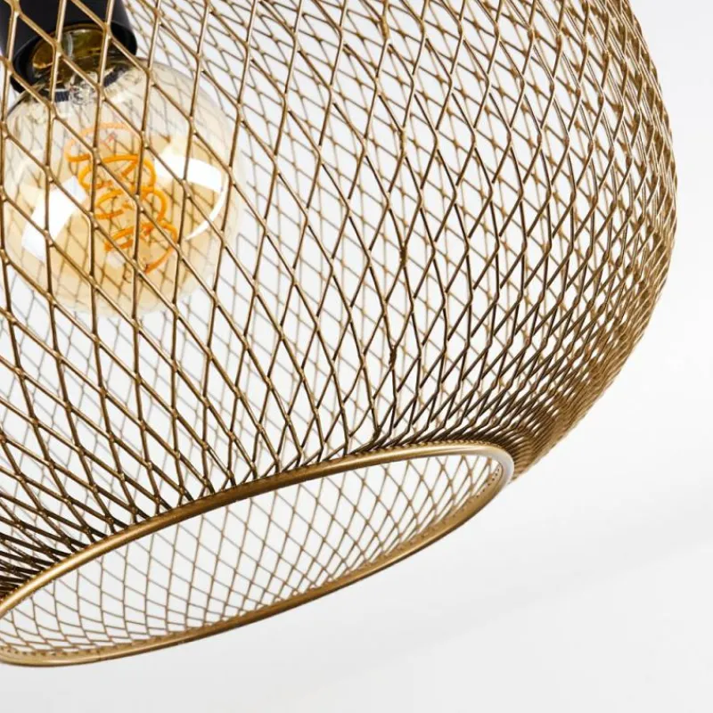 Lampes Dorées-hofstein Plafonnier Moholm Or, Laiton, Noir, 1 lumière