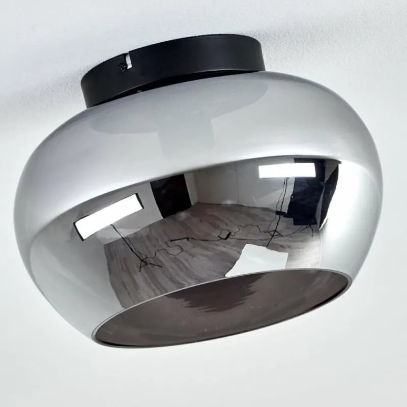 hofstein Plafonnier Molloy Chrome, Fumé, 1 lumière