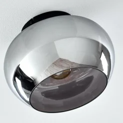 hofstein Plafonnier Molloy Chrome, Fumé, 1 lumière