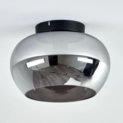 hofstein Plafonnier Molloy Chrome, Fumé, 1 lumière