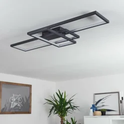 hofstein Plafonnier Momahaki LED Anthracite, 1 lumière, Télécommandes