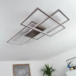 Lampe Plafonnier Momahaki LED Chrome, 1 lumière, Télécommandes