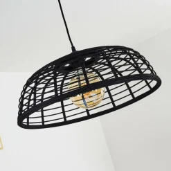 Style Boho-Chic-hofstein Plafonnier Mongolei Noir, 1 lumière