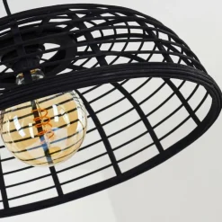 Style Boho-Chic-hofstein Plafonnier Mongolei Noir, 1 lumière