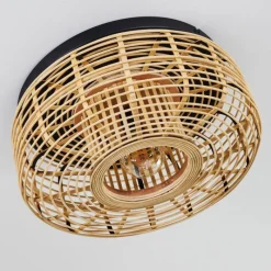 Style Boho-Chic-hofstein Plafonnier Mongolei Noir, 1 lumière