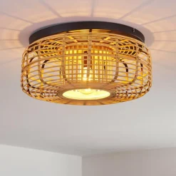 Style Boho-Chic-hofstein Plafonnier Mongolei Noir, 1 lumière