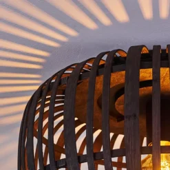 Style Boho-Chic-hofstein Plafonnier Mongolei Noir, 1 lumière