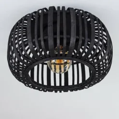 Style Boho-Chic-hofstein Plafonnier Mongolei Noir, 1 lumière