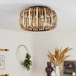 Style Boho-Chic-hofstein Plafonnier Mongolei Noir, 1 lumière