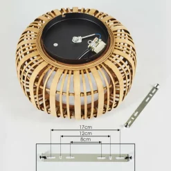 Style Boho-Chic-hofstein Plafonnier Mongolei Noir, 1 lumière