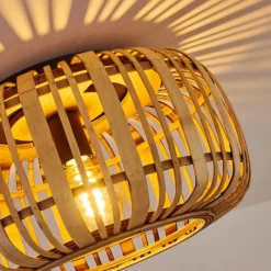 Style Boho-Chic-hofstein Plafonnier Mongolei Noir, 1 lumière