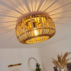 Style Boho-Chic-hofstein Plafonnier Mongolei Noir, 1 lumière