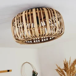 Style Boho-Chic-hofstein Plafonnier Mongolei Noir, 1 lumière