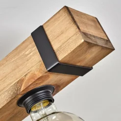 Lampes Industrielles-hofstein Plafonnier Montgomery Écru, Noir, 4 lumières