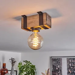 Luminaires Scandinaves-hofstein Plafonnier Montgomery Écru, Noir, 1 lumière