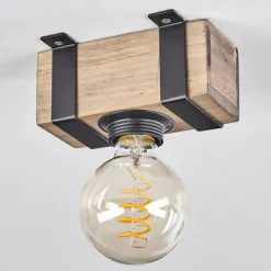 Luminaires Scandinaves-hofstein Plafonnier Montgomery Écru, Noir, 1 lumière