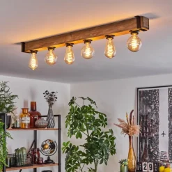 Luminaires Scandinaves-hofstein Plafonnier Montgomery Écru, Noir, 6 lumières