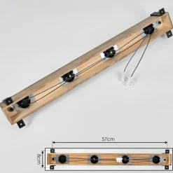 Luminaires Scandinaves-hofstein Plafonnier Montgomery Écru, Noir, 4 lumières