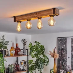 Luminaires Scandinaves-hofstein Plafonnier Montgomery Écru, Noir, 4 lumières