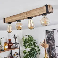 Luminaires Scandinaves-hofstein Plafonnier Montgomery Écru, Noir, 4 lumières