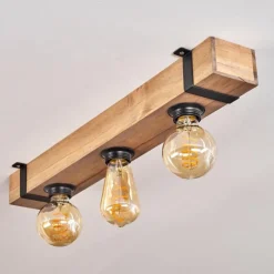 Luminaires Scandinaves-hofstein Plafonnier Montgomery Écru, Noir, 3 lumières