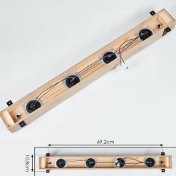 hofstein Plafonnier Montgomery Écru, Noir, 4 lumières