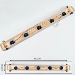 hofstein Plafonnier Montgomery Écru, Noir, 5 lumières