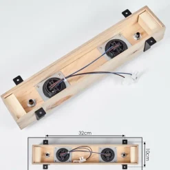 Lampes Industrielles-hofstein Plafonnier Montgomery Écru, Noir, 2 lumières