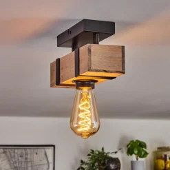 hofstein Plafonnier Montgomery Écru, Noir, 1 lumière