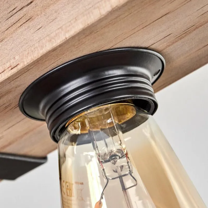 hofstein Plafonnier Montgomery Écru, Noir, 2 lumières