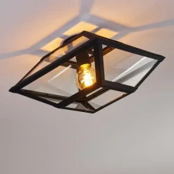 Luminaires Rustiques-hofstein Plafonnier Moraira Noir, 1 lumière