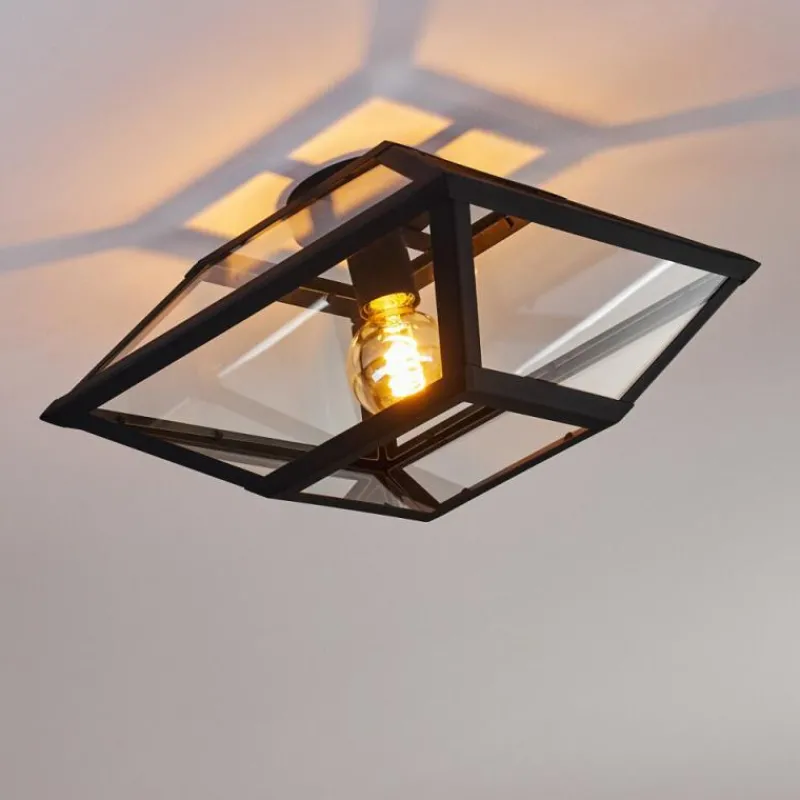 Luminaires Rustiques-hofstein Plafonnier Moraira Noir, 1 lumière