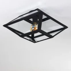 Luminaires Rustiques-hofstein Plafonnier Moraira Noir, 1 lumière