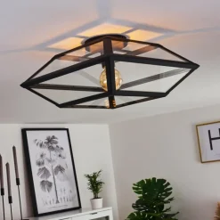 hofstein Plafonnier Moraira Noir, 1 lumière