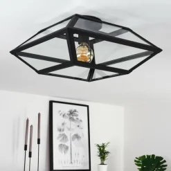 hofstein Plafonnier Moraira Noir, 1 lumière