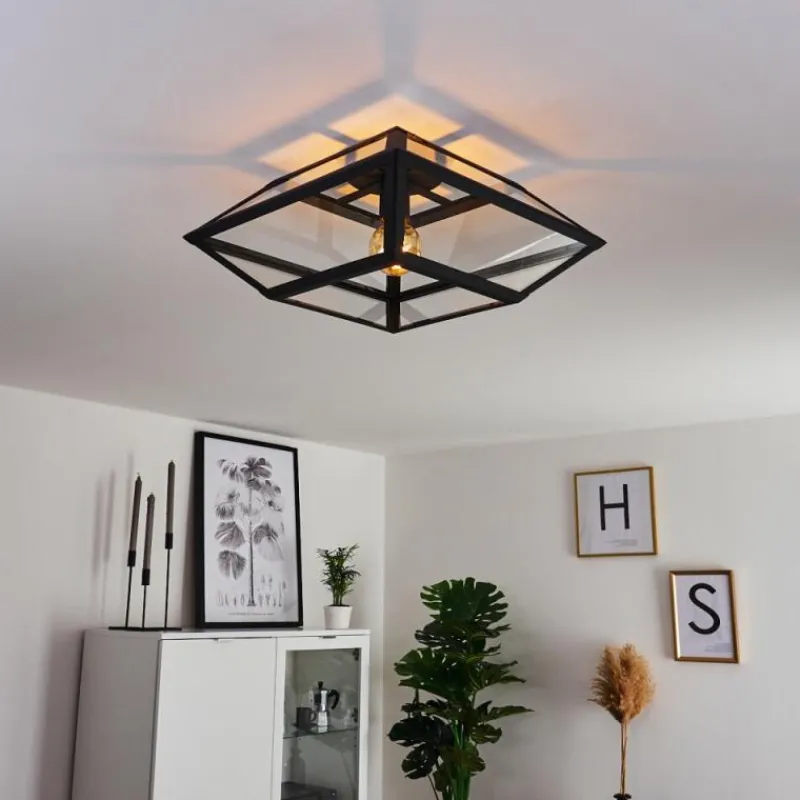 hofstein Plafonnier Moraira Noir, 1 lumière