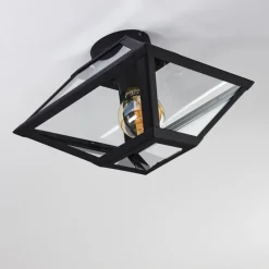 hofstein Plafonnier Moraira Noir, 1 lumière