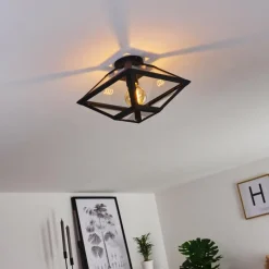 hofstein Plafonnier Moraira Noir, 1 lumière