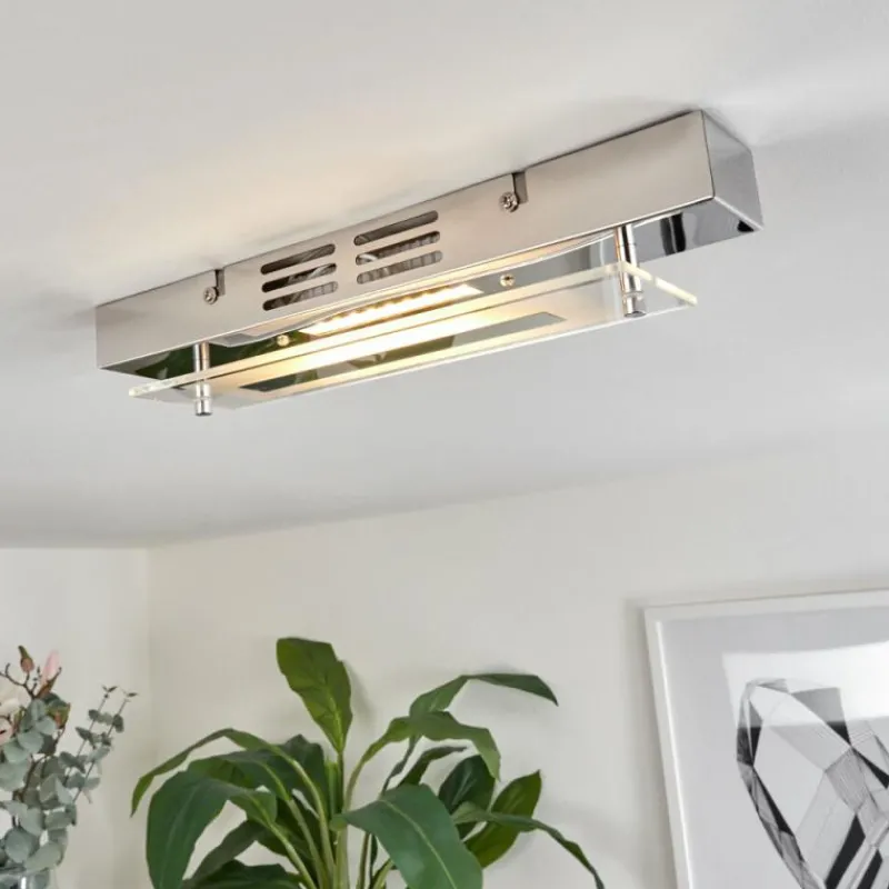 hofstein Plafonnier Morges LED Chrome, 1 lumière