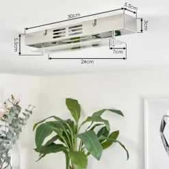 hofstein Plafonnier Morges LED Chrome, 1 lumière