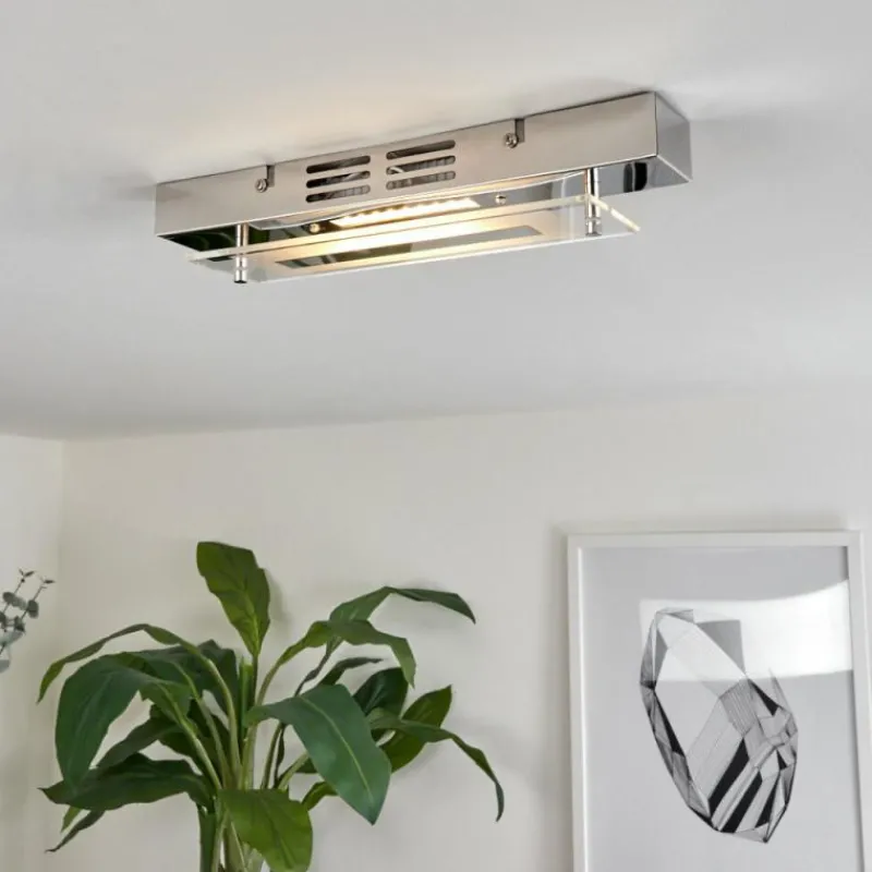 hofstein Plafonnier Morges LED Chrome, 1 lumière
