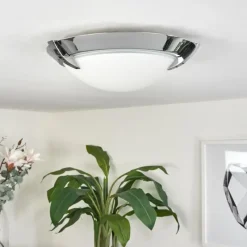 hofstein Plafonnier Morges LED Chrome, 1 lumière