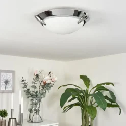 hofstein Plafonnier Morges LED Chrome, 1 lumière