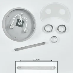 hofstein Plafonnier Morges LED Chrome, Blanc, 3 lumières