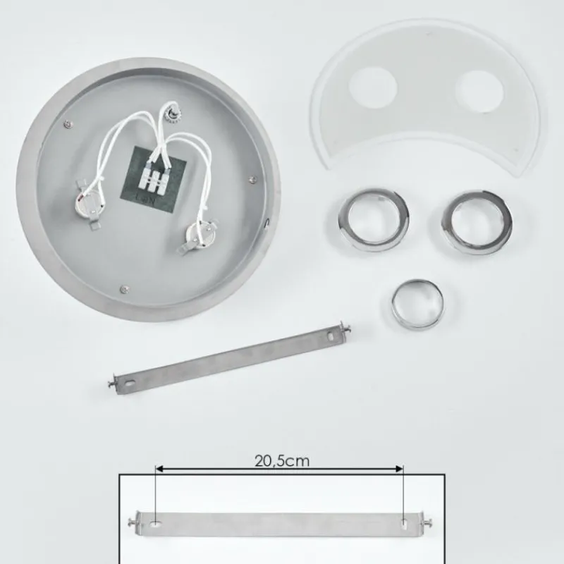 hofstein Plafonnier Morges LED Chrome, Blanc, 3 lumières