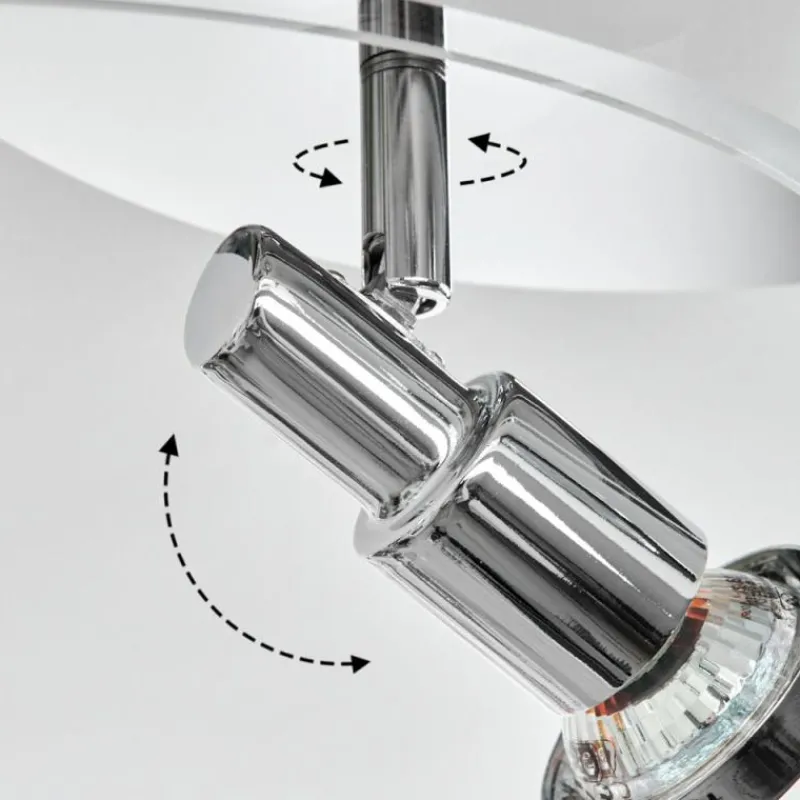 hofstein Plafonnier Morges LED Chrome, Blanc, 3 lumières